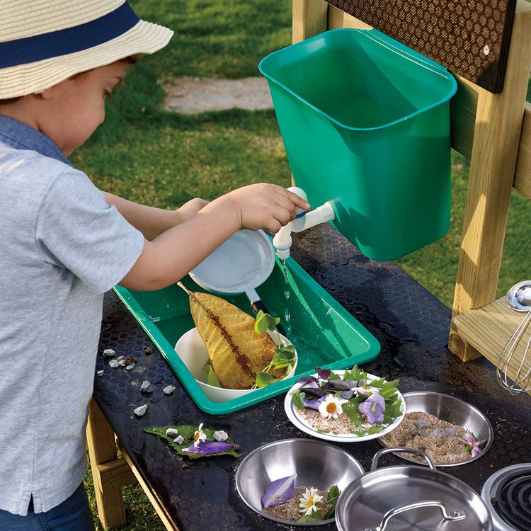 Alternative view of Mud Kitchen Wooden Toy Playset with Accessories