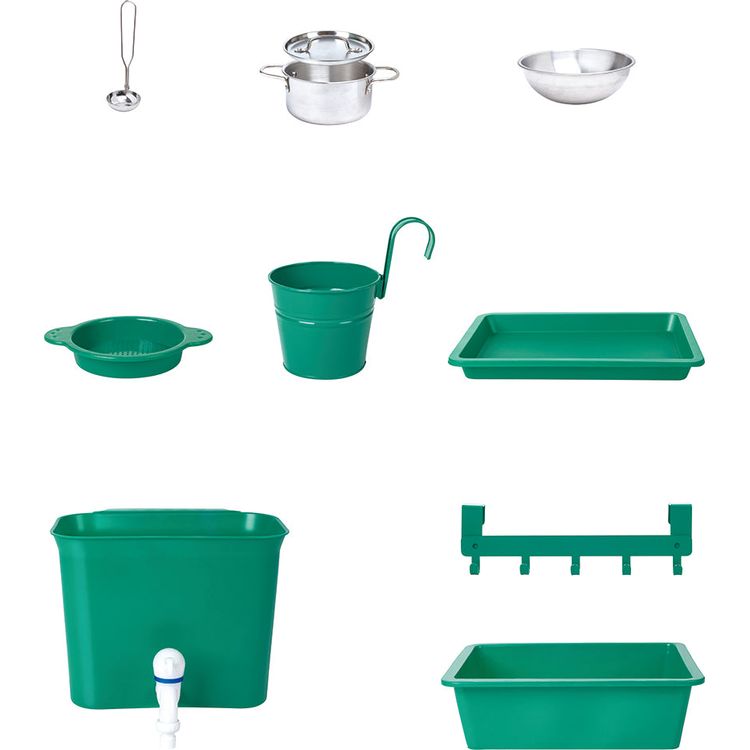 Mud Kitchen Wooden Toy Playset with Accessories - Image 8