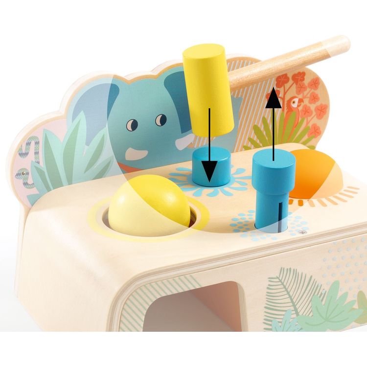 Alternative view of Multi Tap Hammer Wooden Toy
