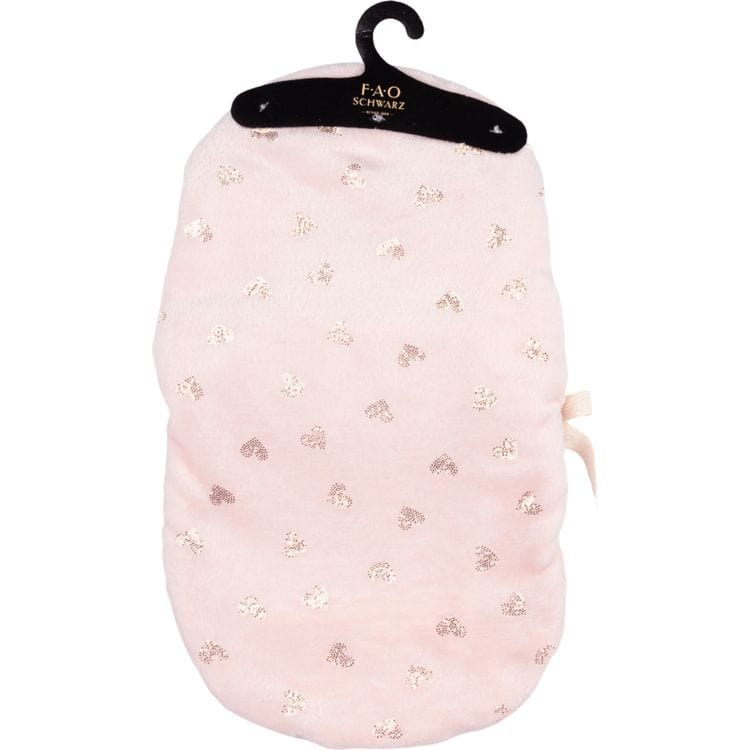 Alternative view of My FAO Doll Swaddle - Pink With Gold Hearts