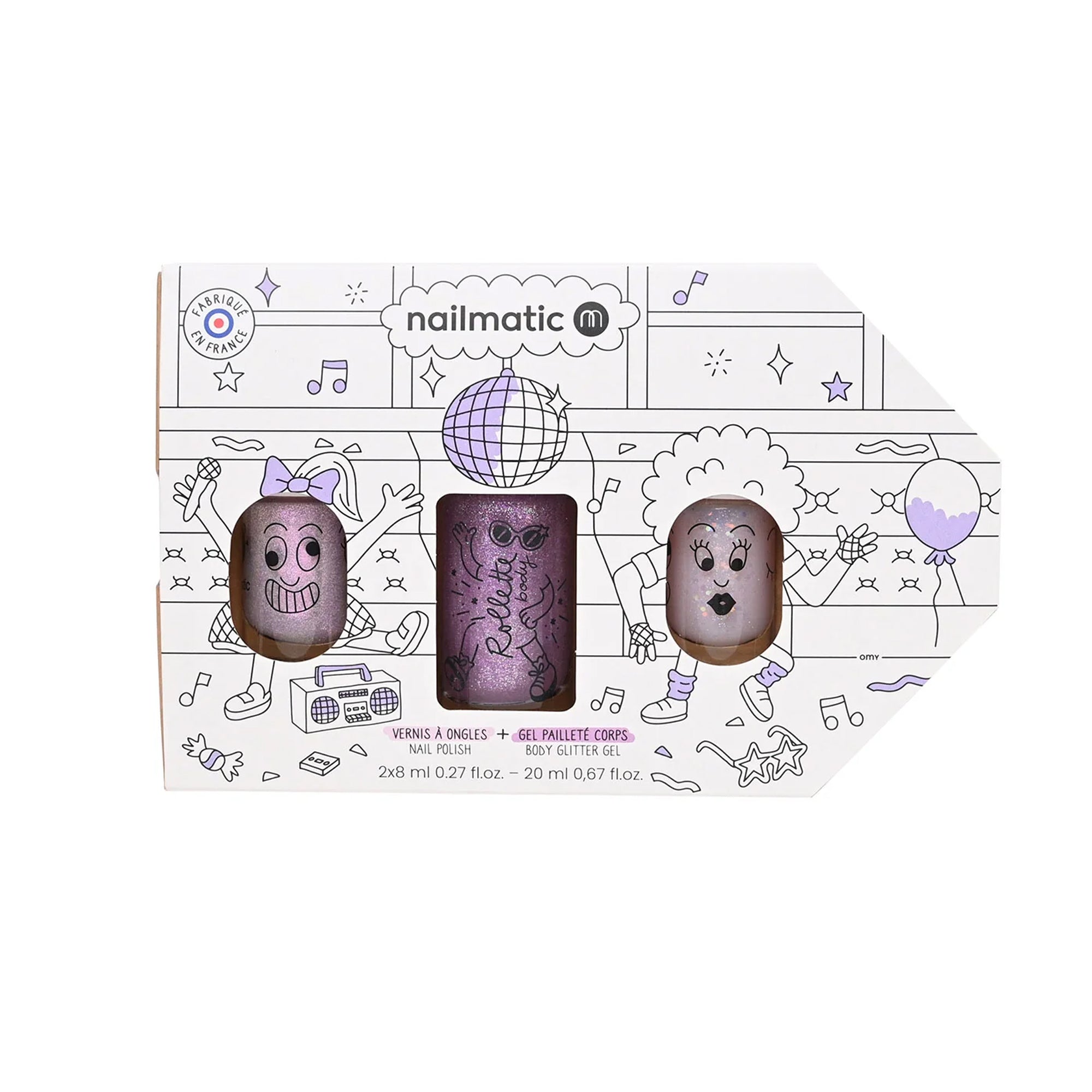 Nail Polish & Body Rollette Set of 3 in Bus Party