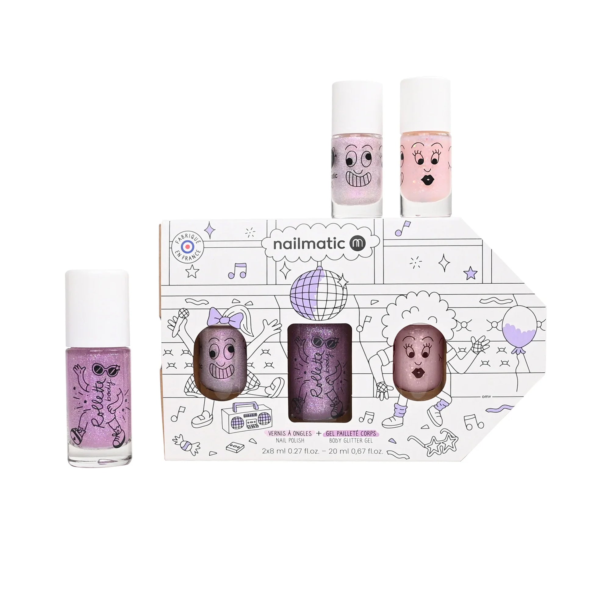 Nail Polish & Body Rollette Set of 3 in Bus Party - Image 2