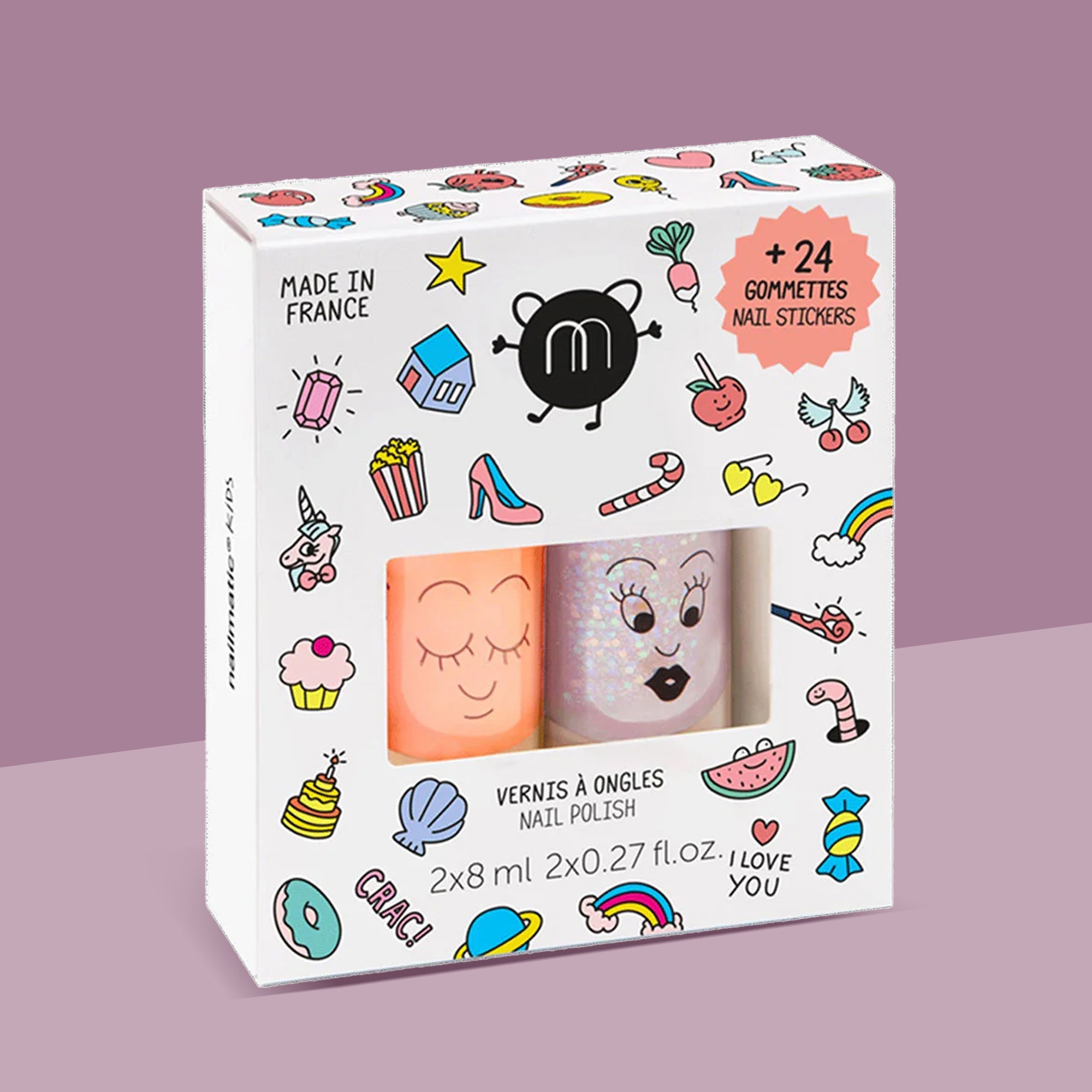 Nail Polish and Nail Sticker Set for Kids - Image 2