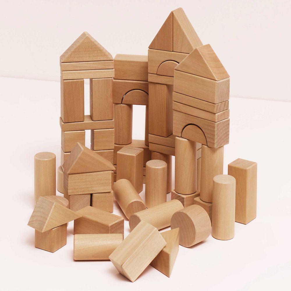 Alternative view of Natural Wood Building Blocks