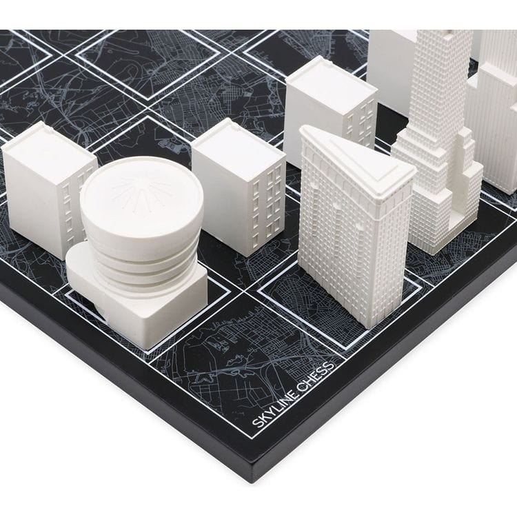 New York City Edition Acrylic Chess Set with Wood Map Board - Image 3