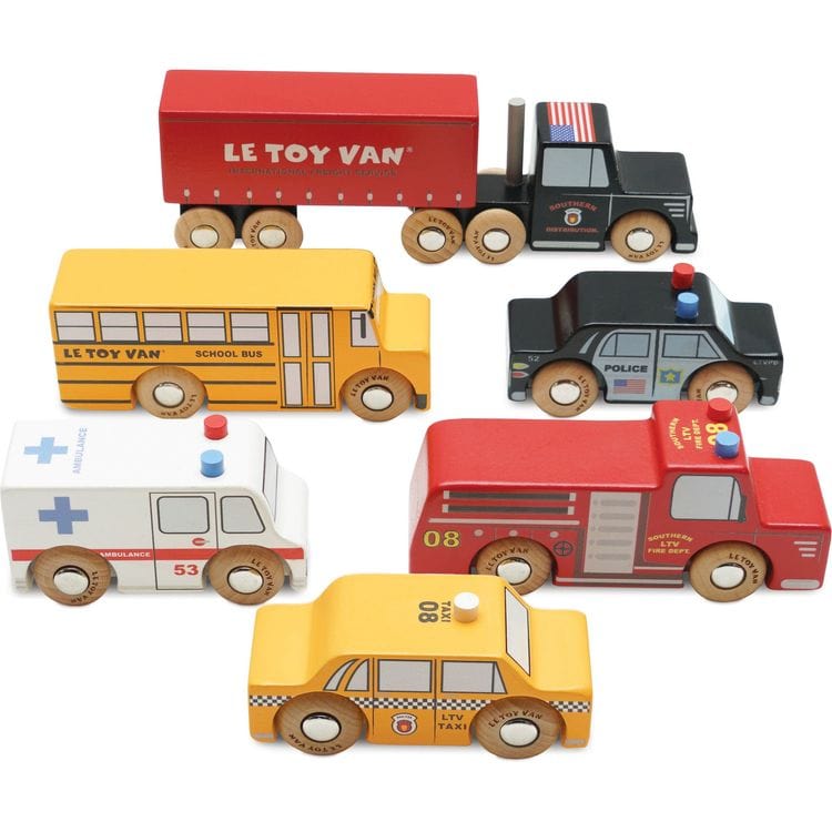 New York Wood Toy Car Set - 7 Piece - Image 6