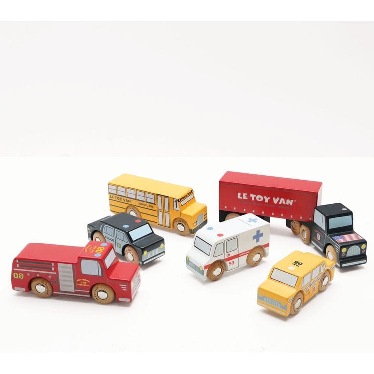 New York Wood Toy Car Set - 7 Piece - Image 5