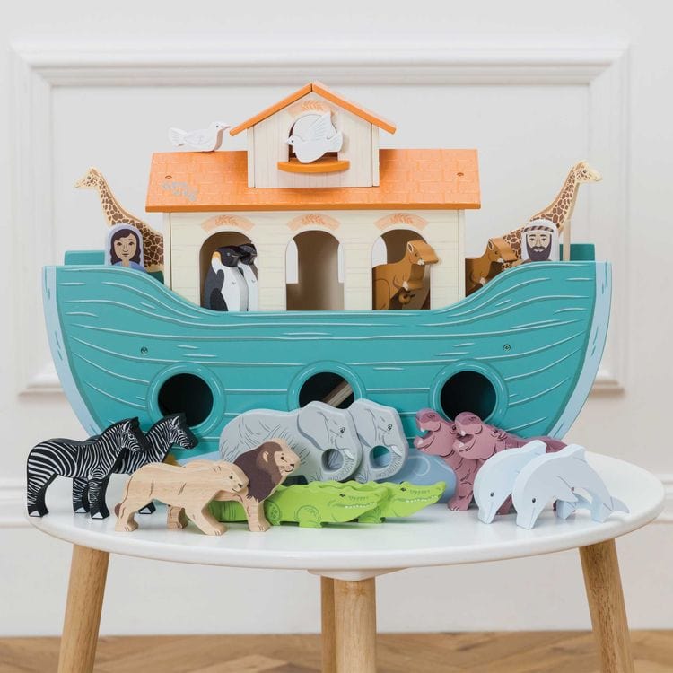 Noah's Great Wooden Ark & Animals - 23 Pieces - Image 4