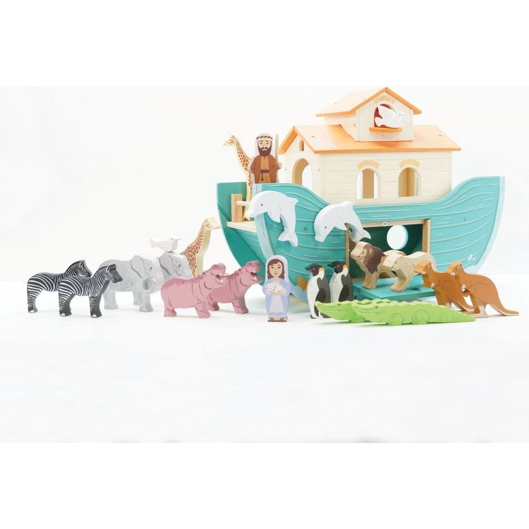 Noah's Great Wooden Ark & Animals - 23 Pieces - Image 6