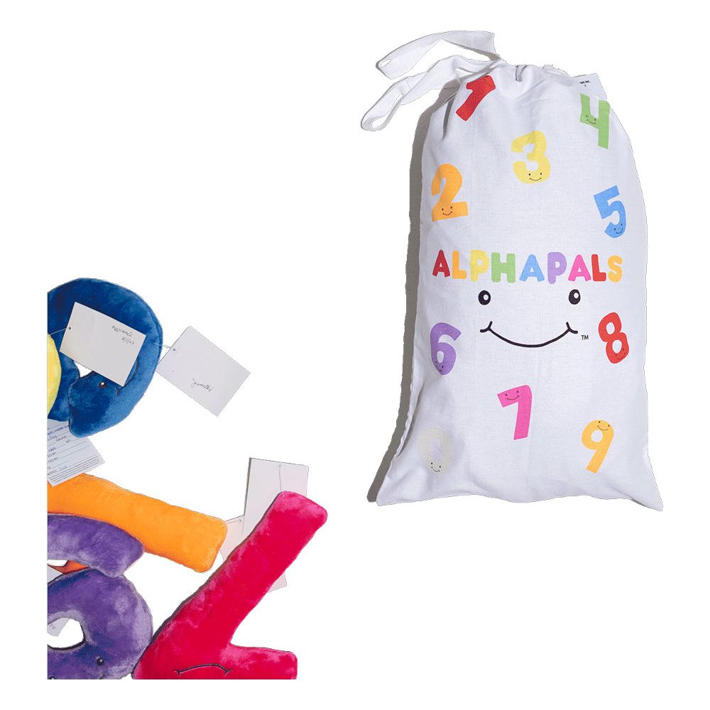 Numbers Plush Set - Rainbow Numbers with White Drawstring Bag - Image 2