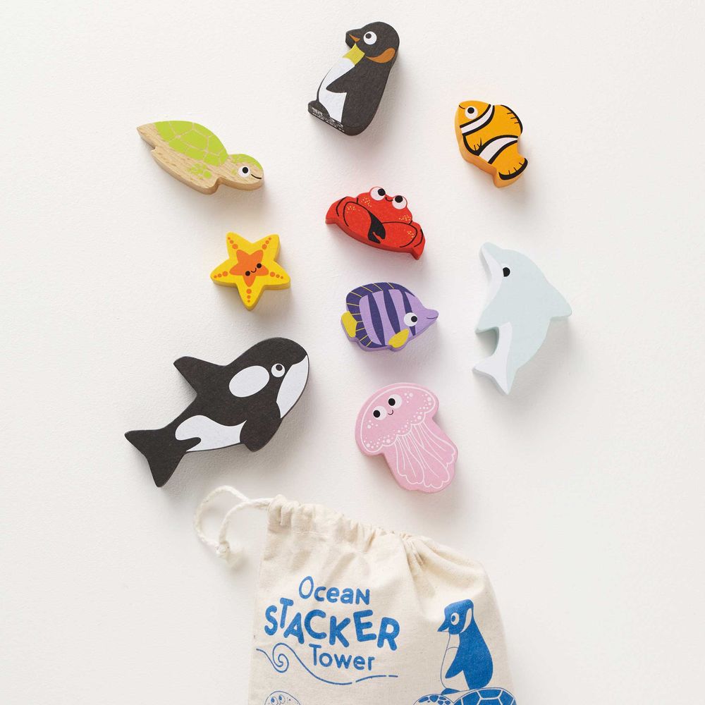 Ocean Life Stacking Animals & Bag - Image 3