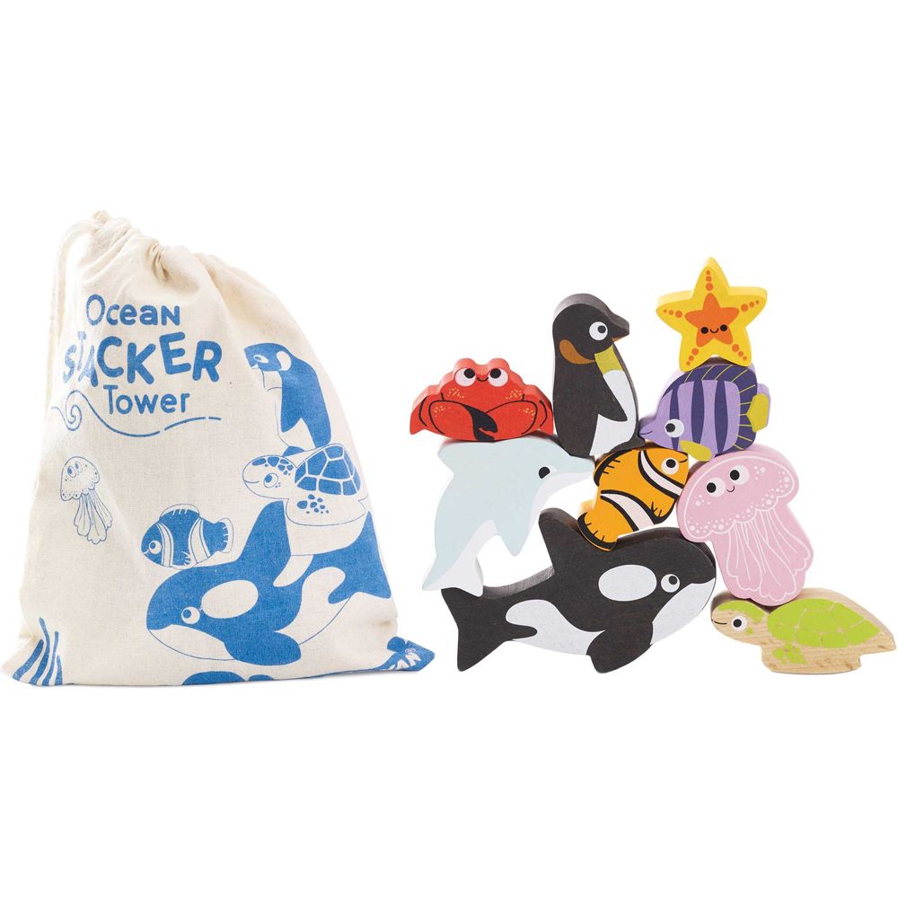 Ocean Life Stacking Animals & Bag - Image 4