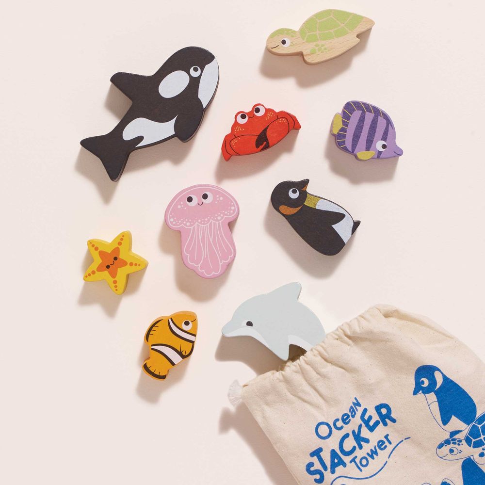 Ocean Life Stacking Animals & Bag - Image 5