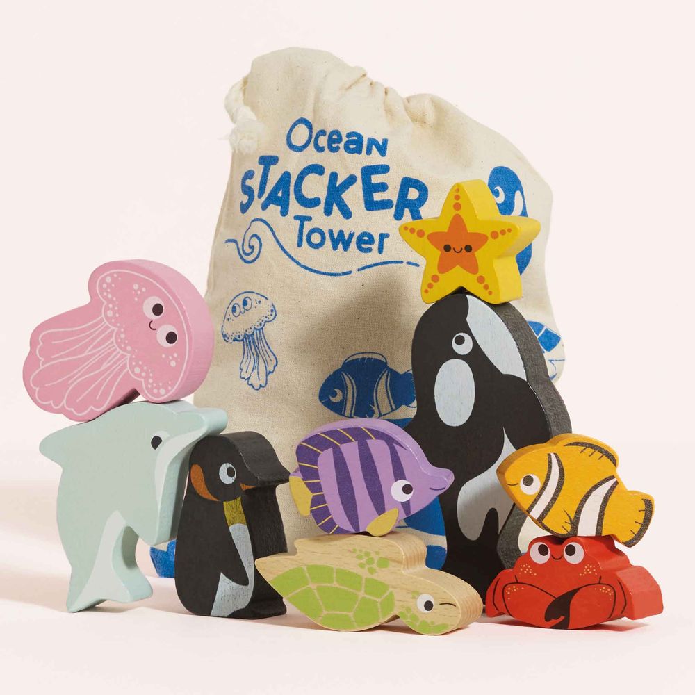 Ocean Life Stacking Animals & Bag - Image 6