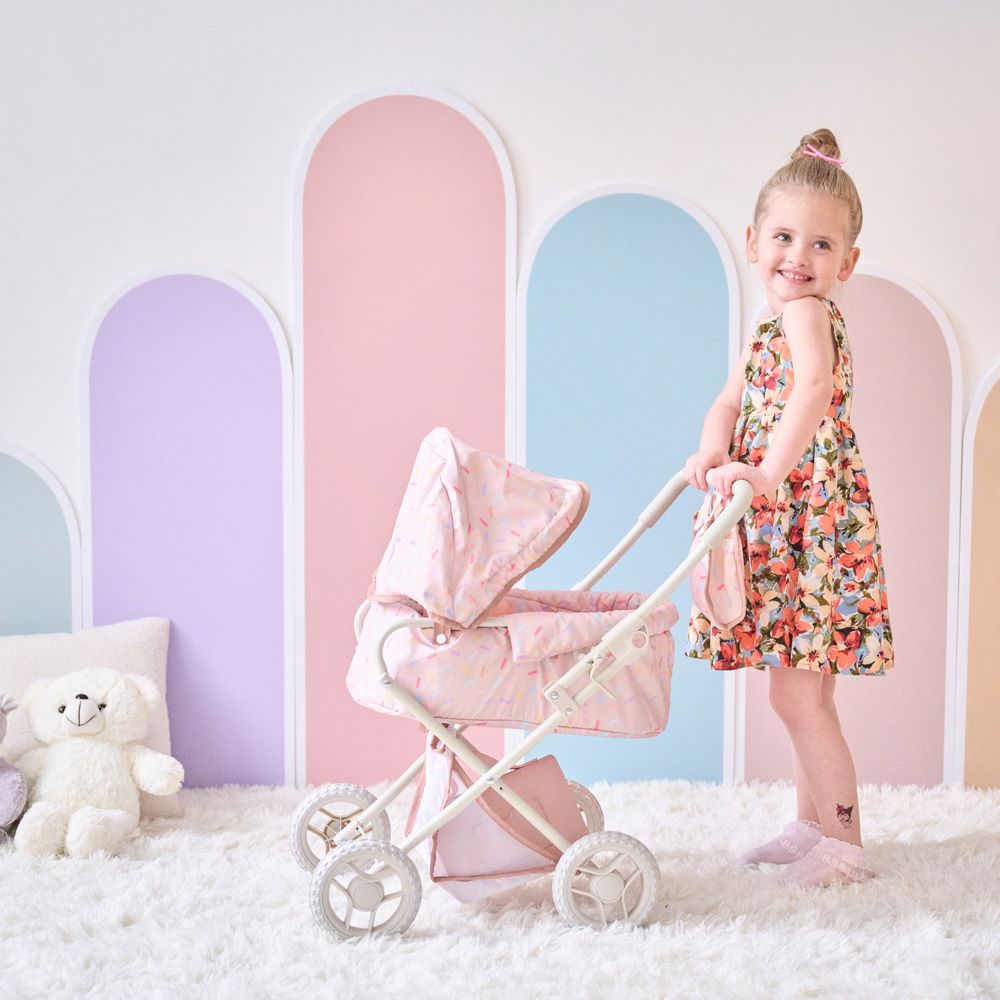 Alternative view of Olivia's Little World Confetti Doll Classic Stroller with Removable Bassinet