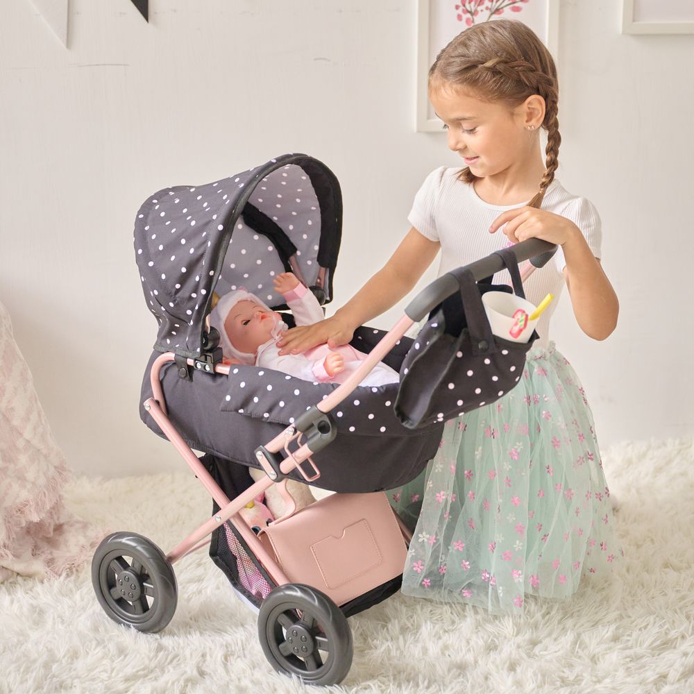 Olivia's Little World Pin Up Doll Classic Stroller with Removable Bassinet - Image 2