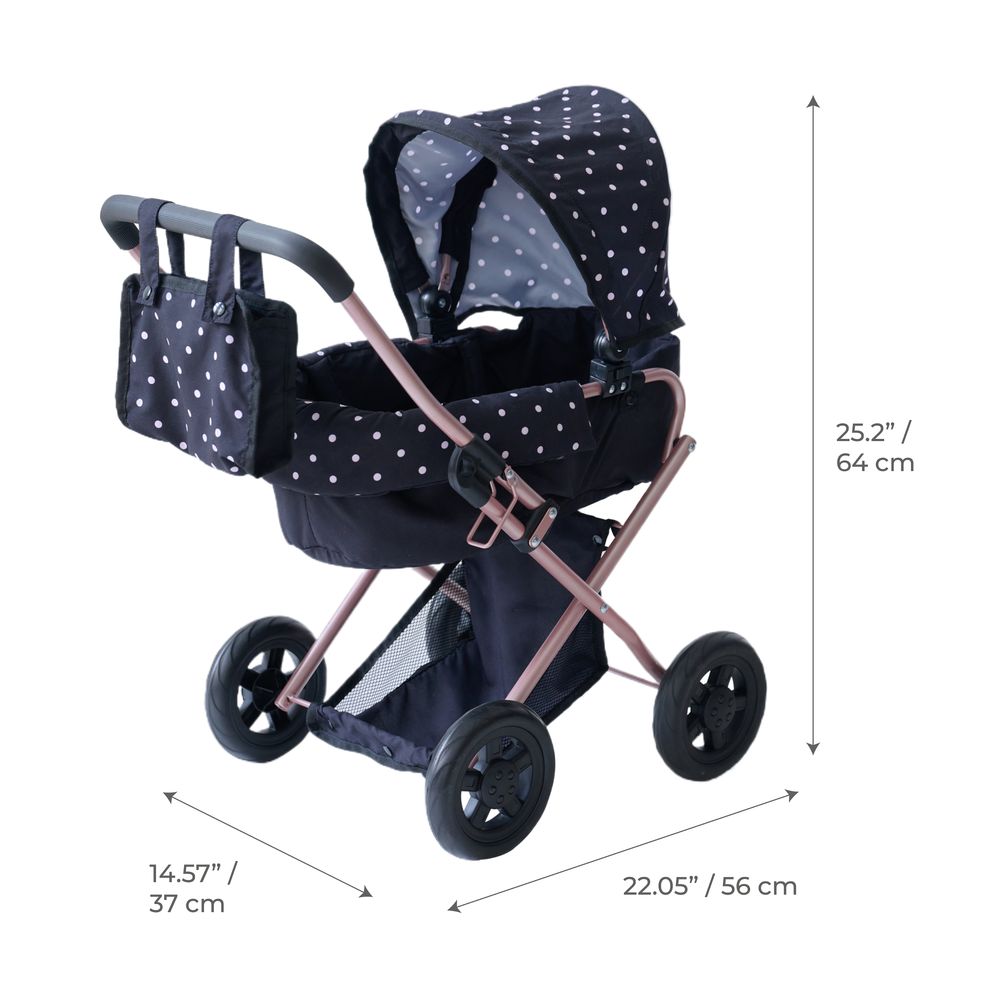 Olivia's Little World Pin Up Doll Classic Stroller with Removable Bassinet - Image 9