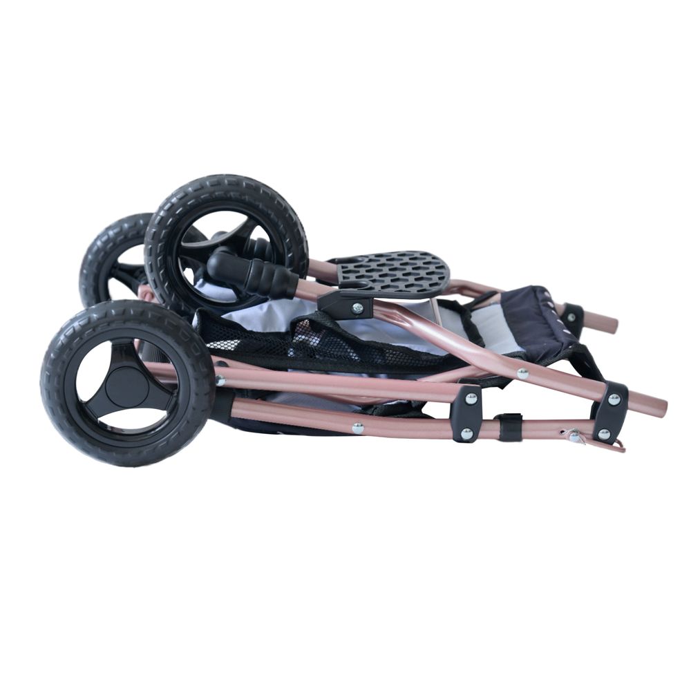Olivia's Little World Pin Up Doll Jogging Stroller & Retractable Canopy - Black - Image 6