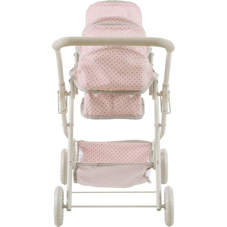 Olivia's Little World Polka Dot Princess Baby Doll Twin Bassinet Stroller - Image 3