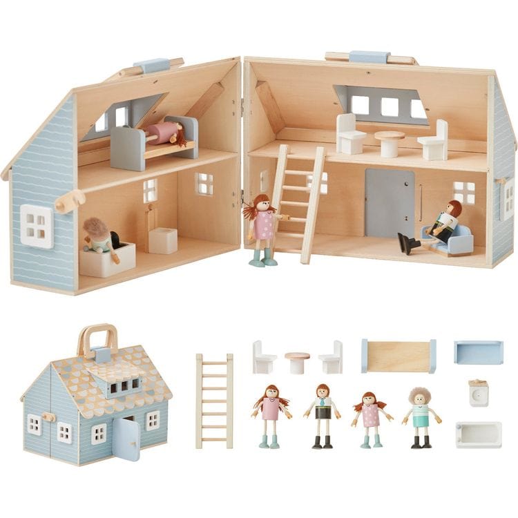 Alternative view of Olivia's Little World Quaint Portable Dolls Cottage & Accessories for 3.5" Dolls