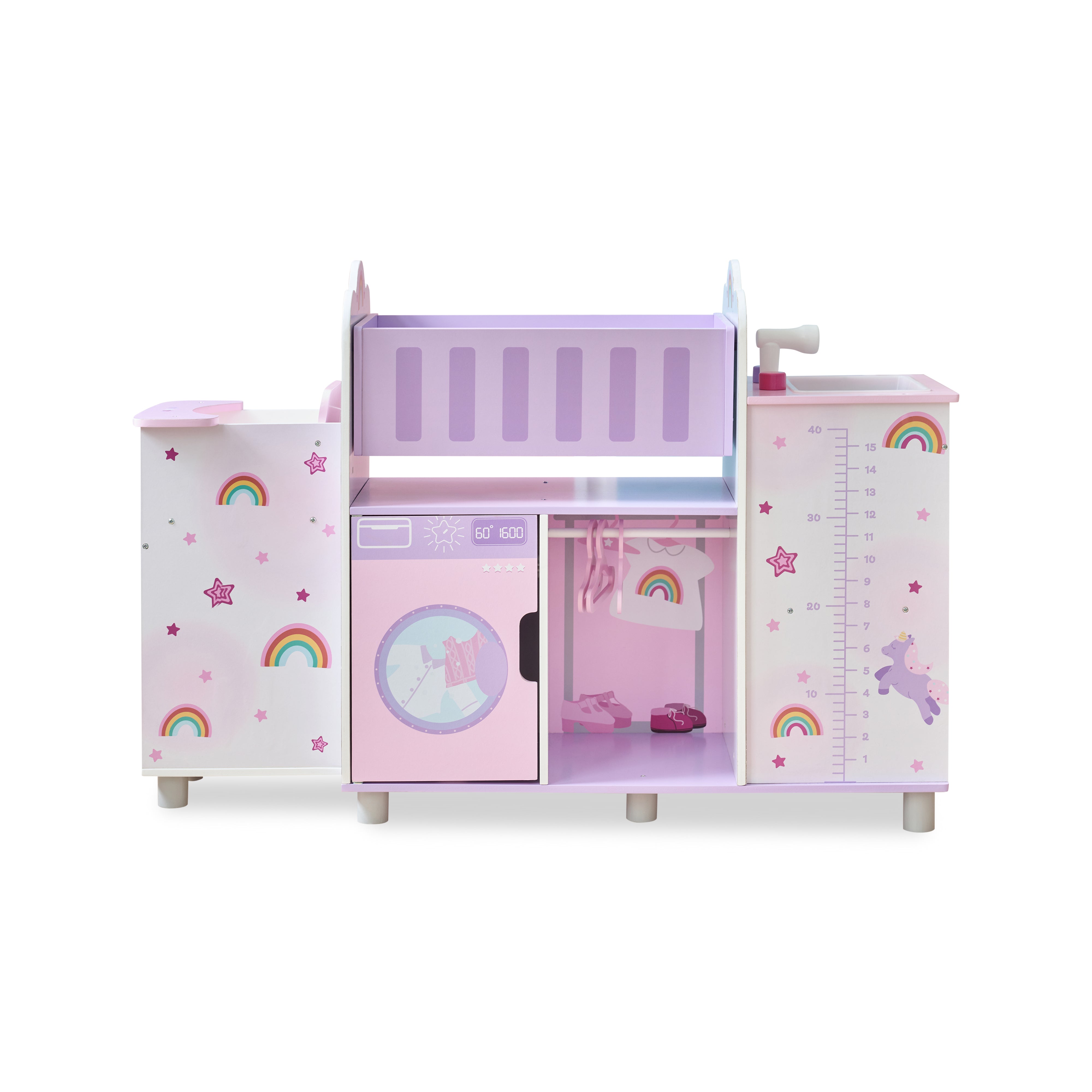 Olivia's Little World Wood Doll Nursery with Cradle, Sink & Closet