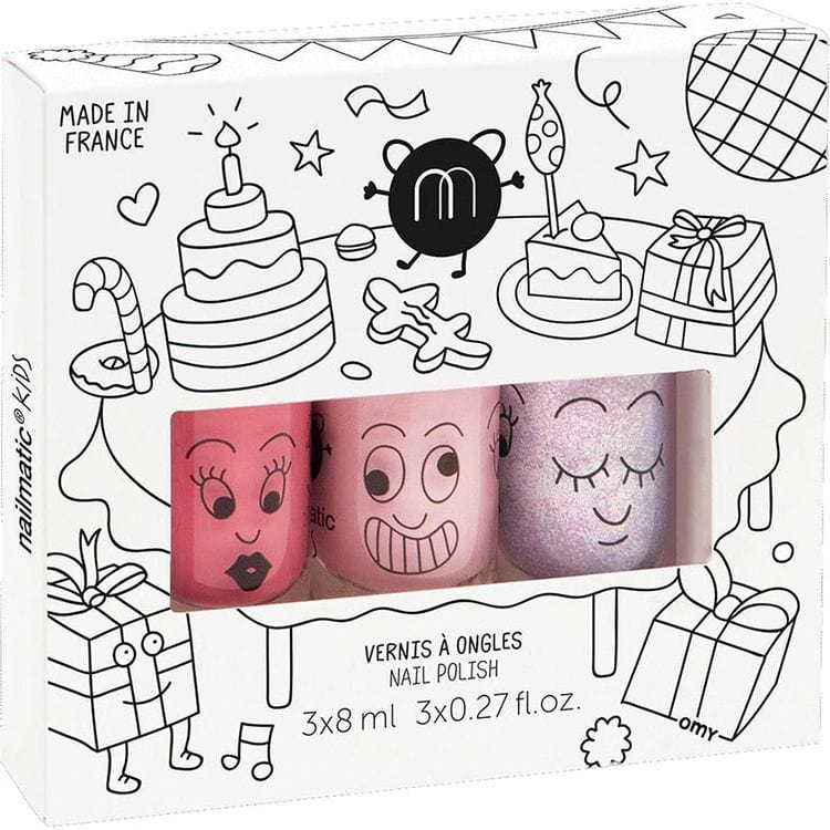 Party Nail Polish 3 Pack for Kids