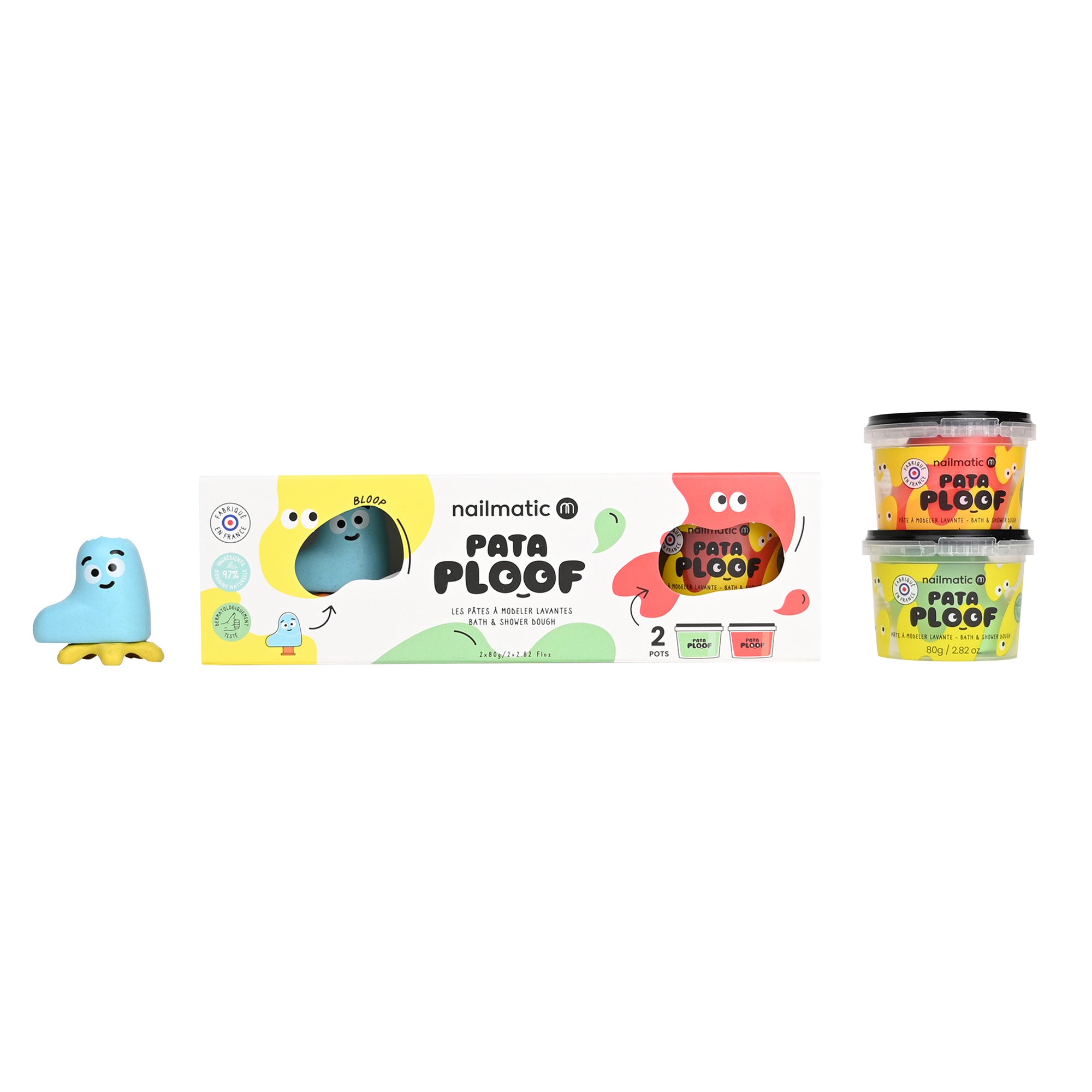 Pataploof Bloop - Bath Dough Set of 2 in Green + Red