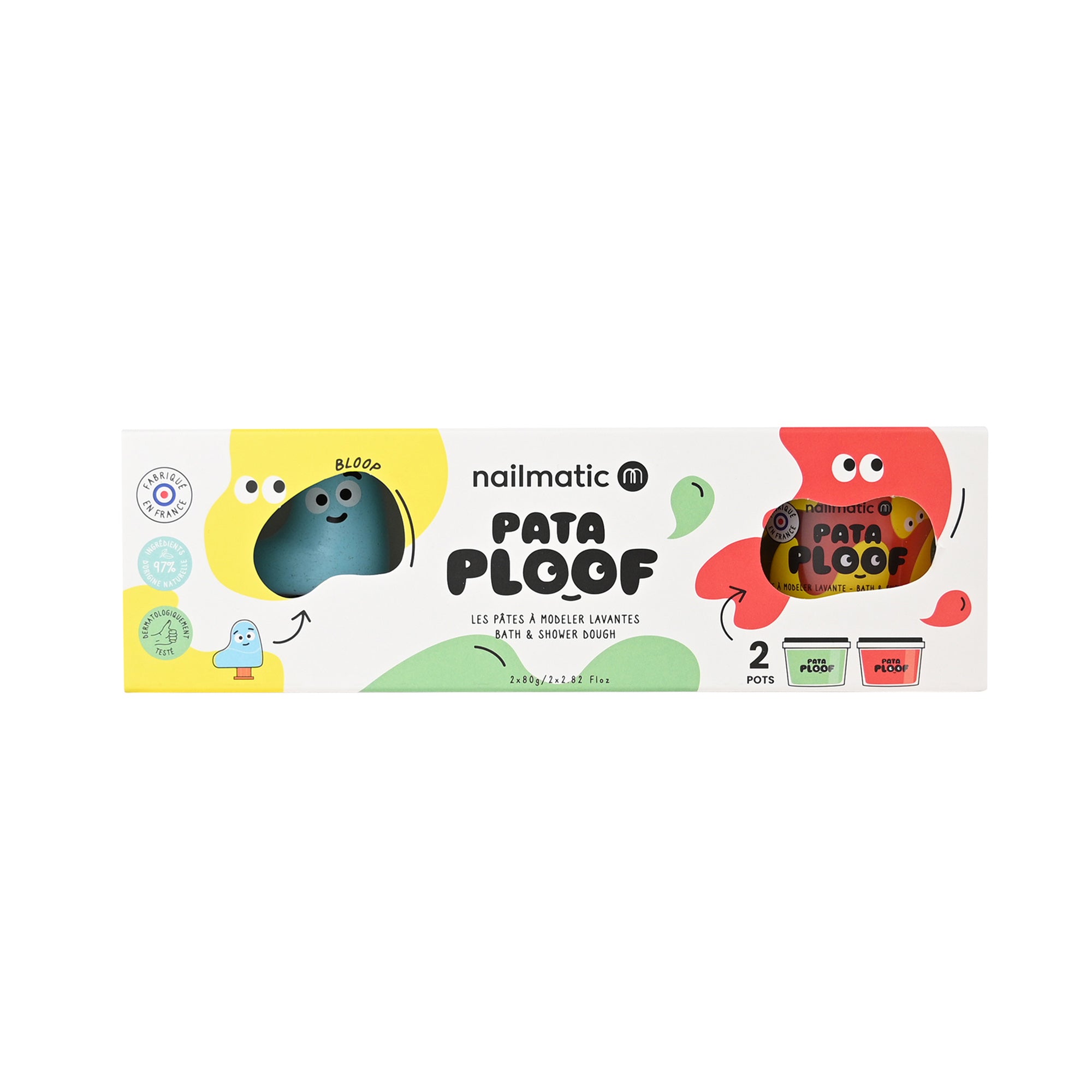 Pataploof Bloop - Bath Dough Set of 2 in Green + Red - Image 4