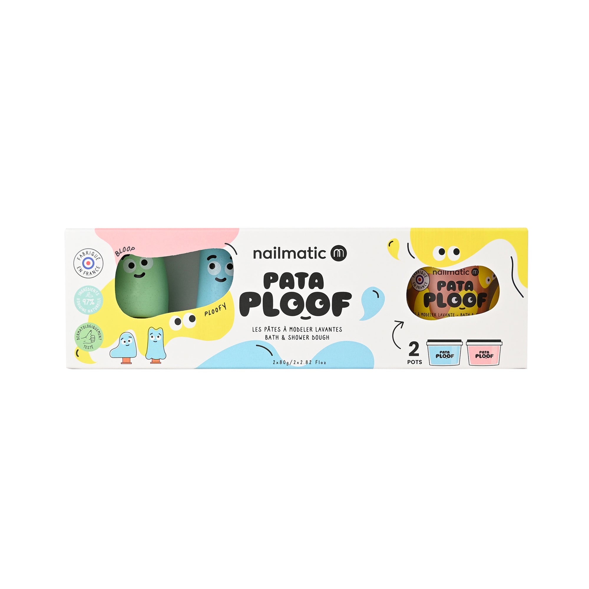 Pataploof - Pink and Blue Bath & Shower Dough + Bloop Ploofy