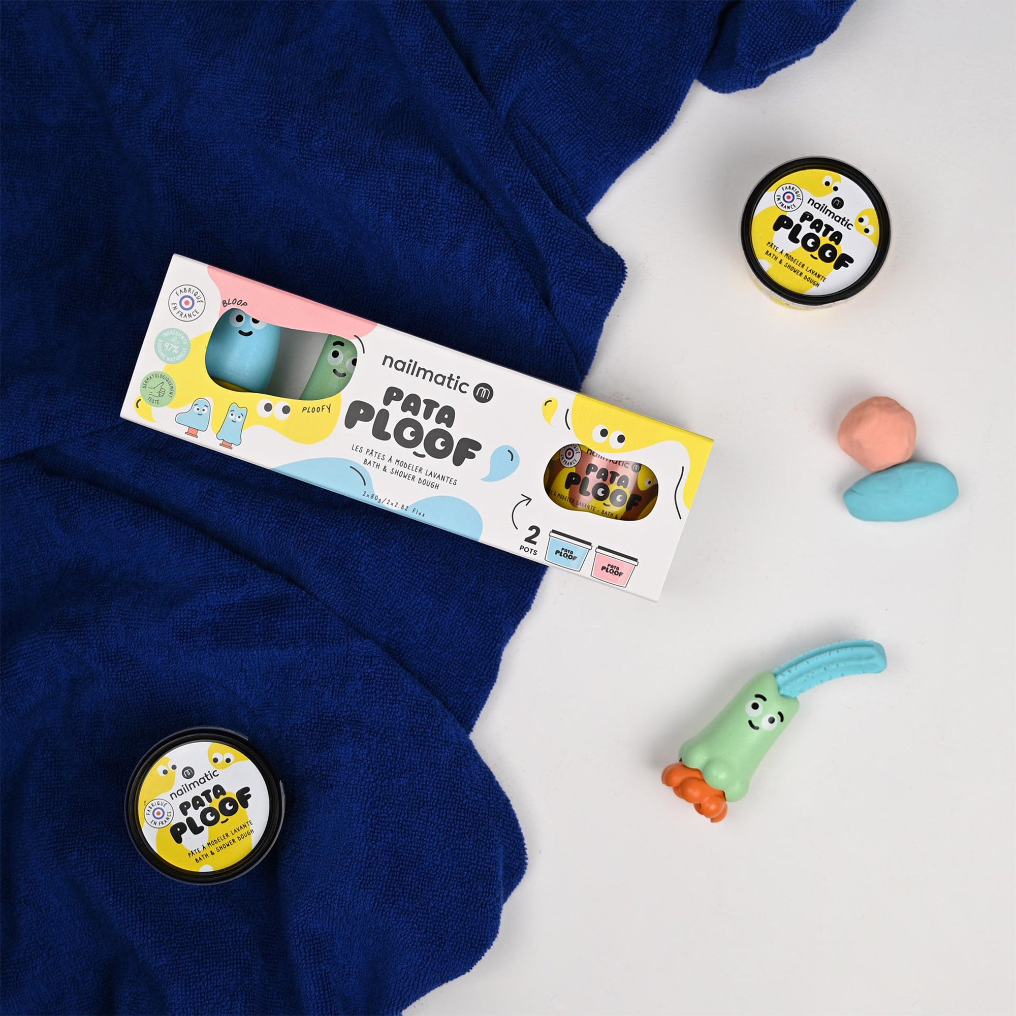 Pataploof - Pink and Blue Bath & Shower Dough + Bloop Ploofy - Image 3