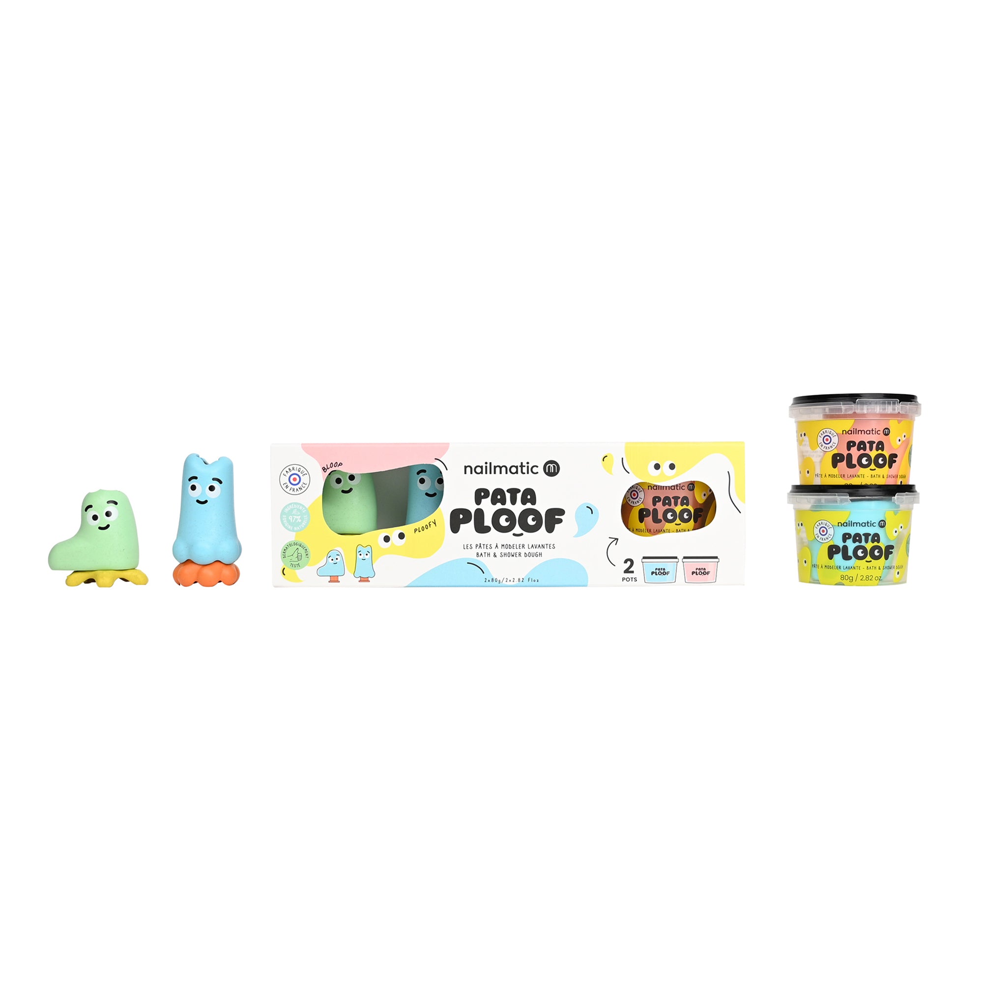Pataploof - Pink and Blue Bath & Shower Dough + Bloop Ploofy - Image 4