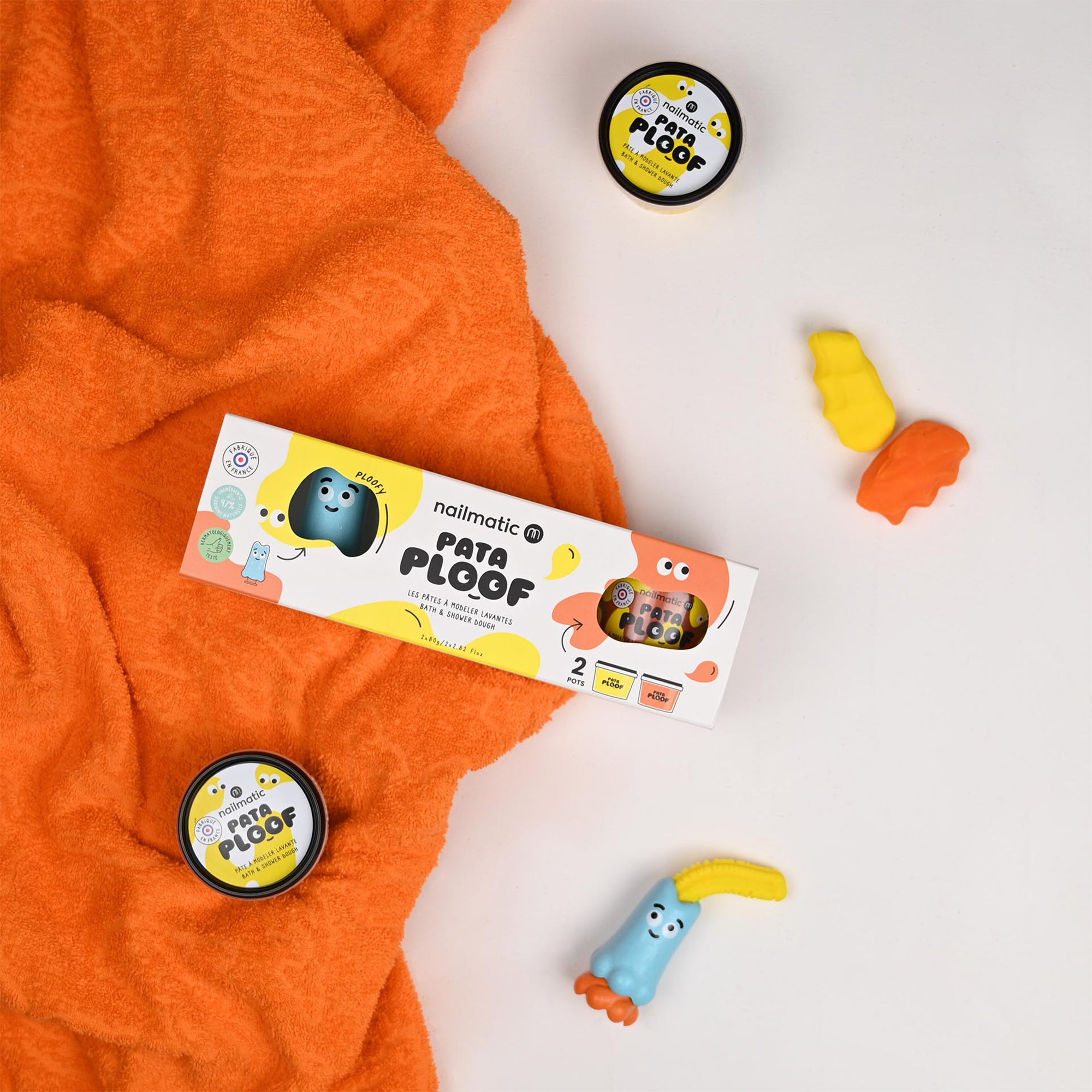 Alternative view of Pataploof Ploofy - Bath Dough Set of 2 in Yellow + Orange