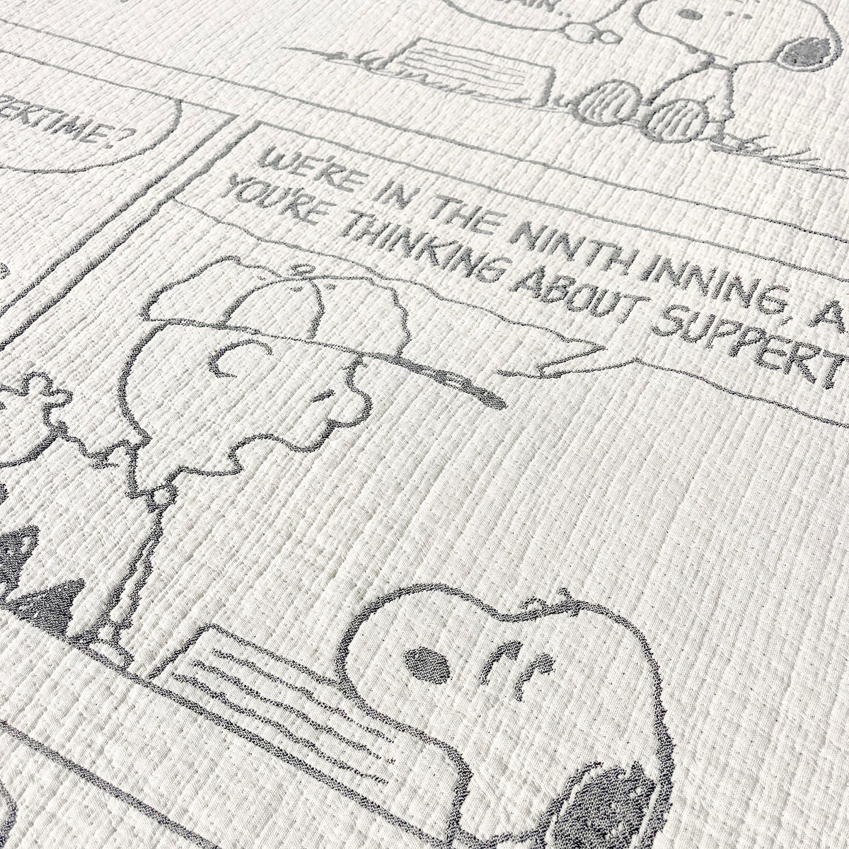 Alternative view of Peanuts Blanket Comic Baseball