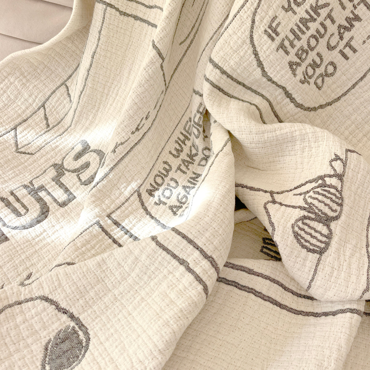 Alternative view of Peanuts Blanket Comic Flightschool