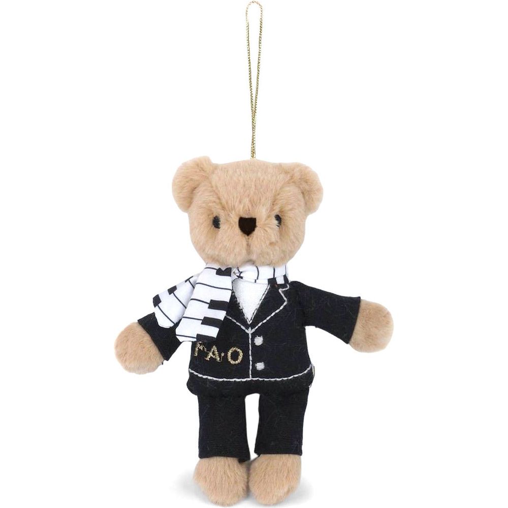 Piano Bear Boy Plush Ornament