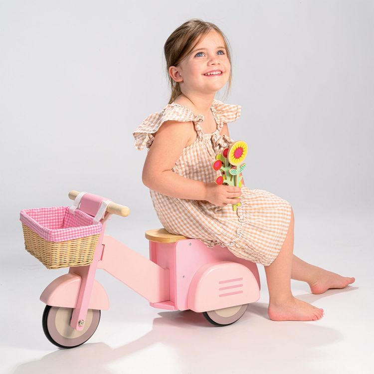 Pink Scooter with Basket - Image 5