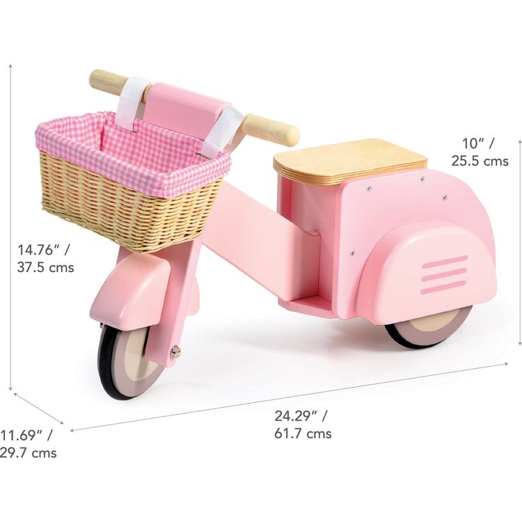 Pink Scooter with Basket - Image 6