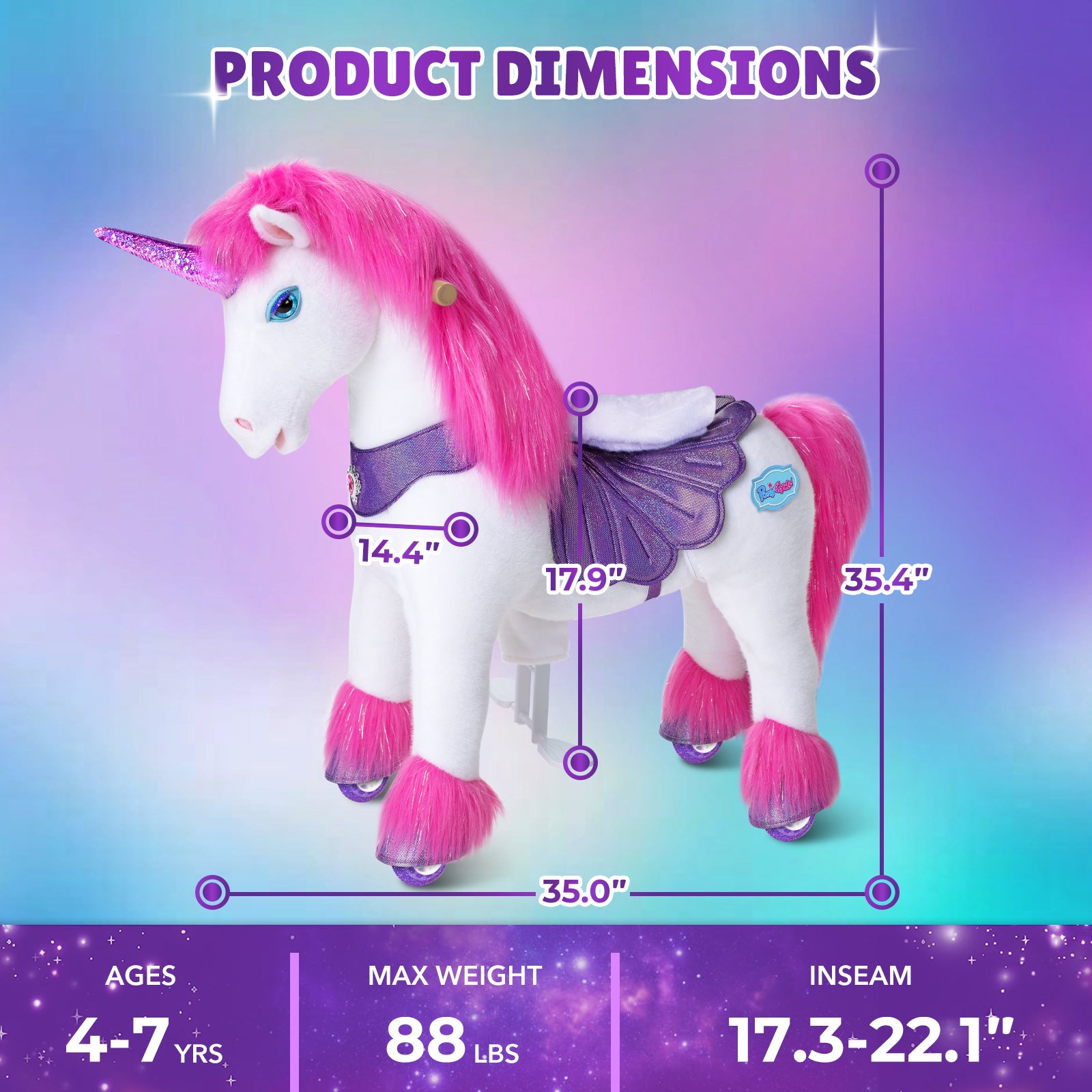 Pink Unicorn Model Y Ride on Toy - 4-7 Years - Image 7
