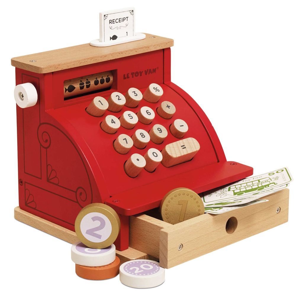 Play Wooden Cash Register & Money