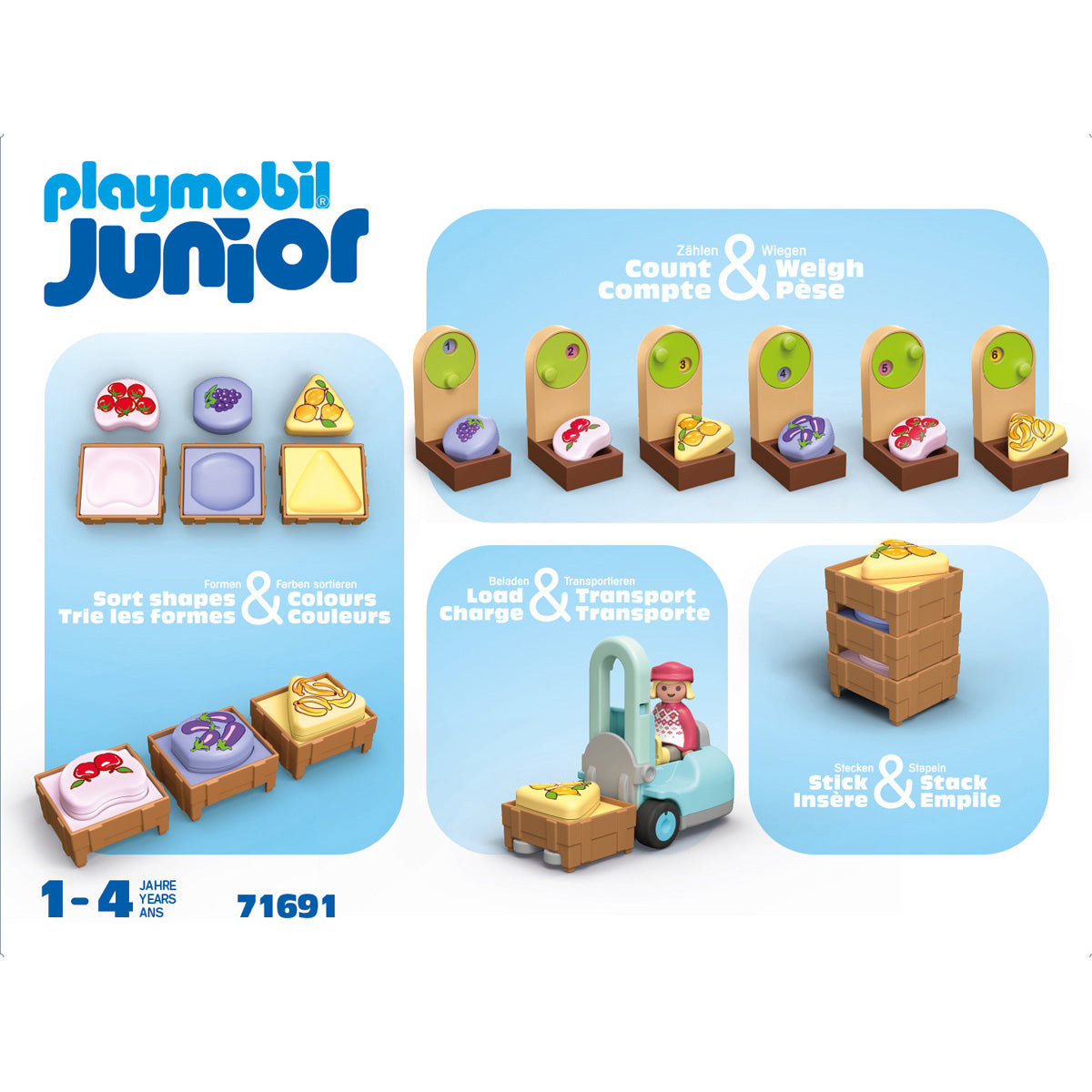 Playmobil Junior: Organic Market Stall & Forklift - Image 4