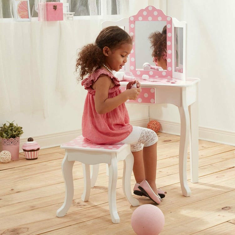 Alternative view of Polka Dot Gisele Play Vanity Set - Pink / White