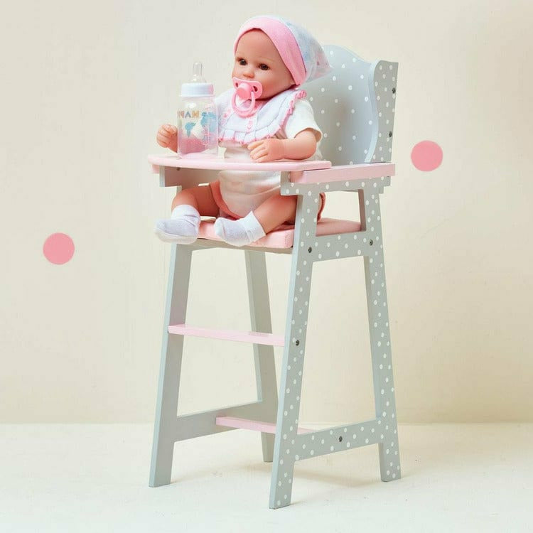 Alternative view of Polka Dots Princess Baby Doll High Chair - Grey