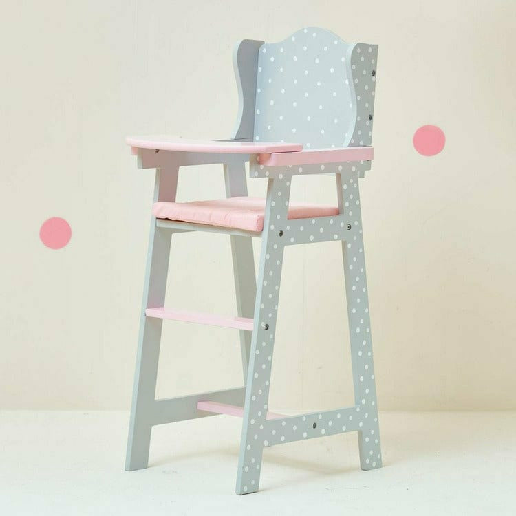 Polka Dots Princess Baby Doll High Chair - Grey - Image 3
