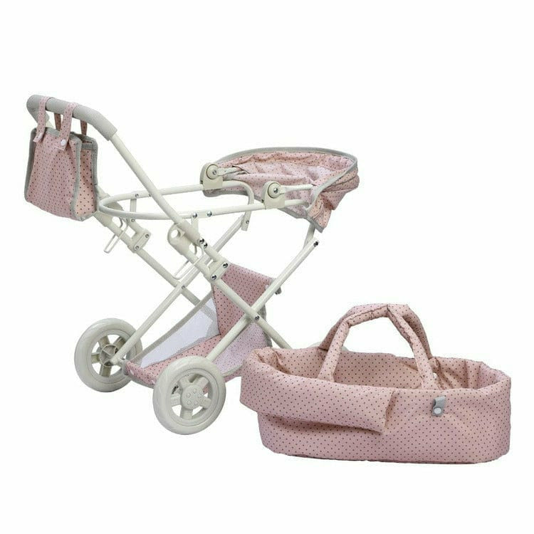 Polka Dots Princess Deluxe Baby Doll Stroller - Pink - Image 4