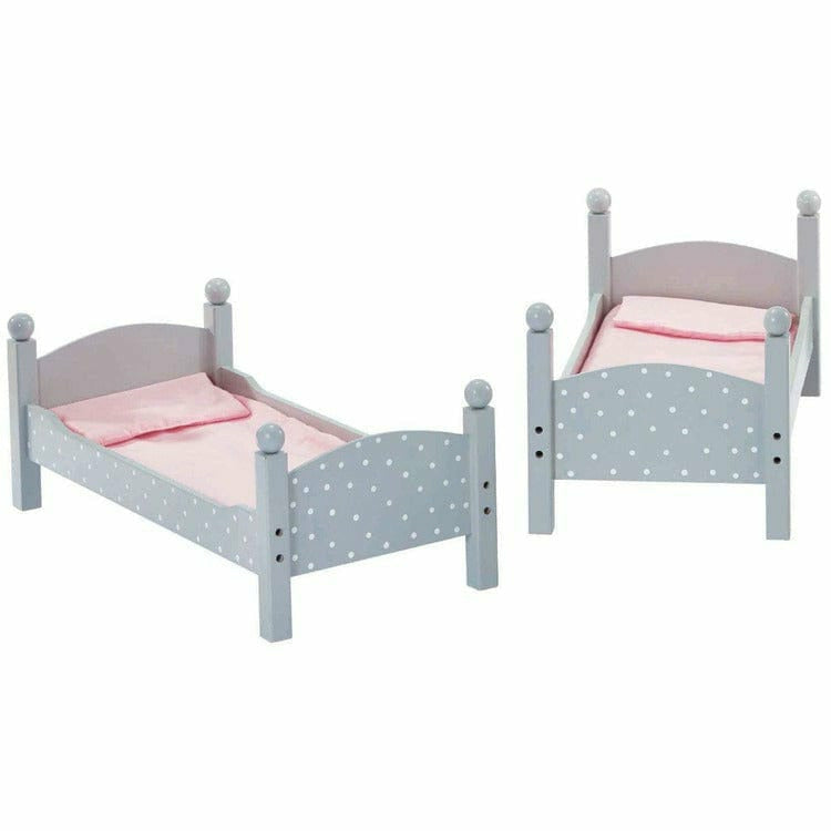 Polka Dots Princess Double Bunk Bed for 18" Dolls - Gray - Image 7