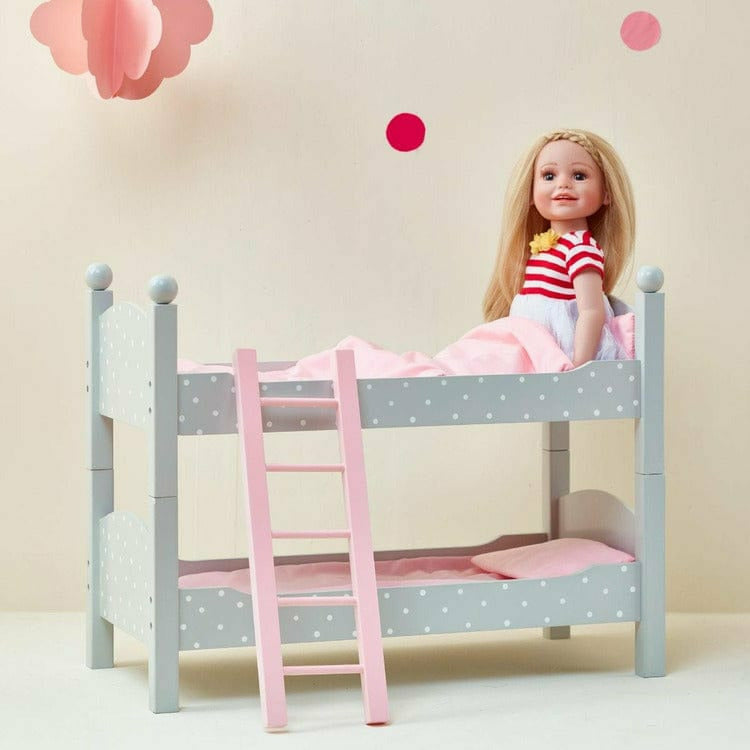 Alternative view of Polka Dots Princess Double Bunk Bed for 18" Dolls - Gray