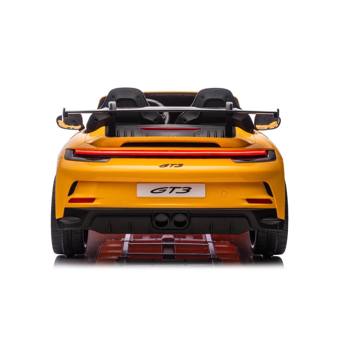 Porsche GT3 12V Ride-On - Yellow - Image 3
