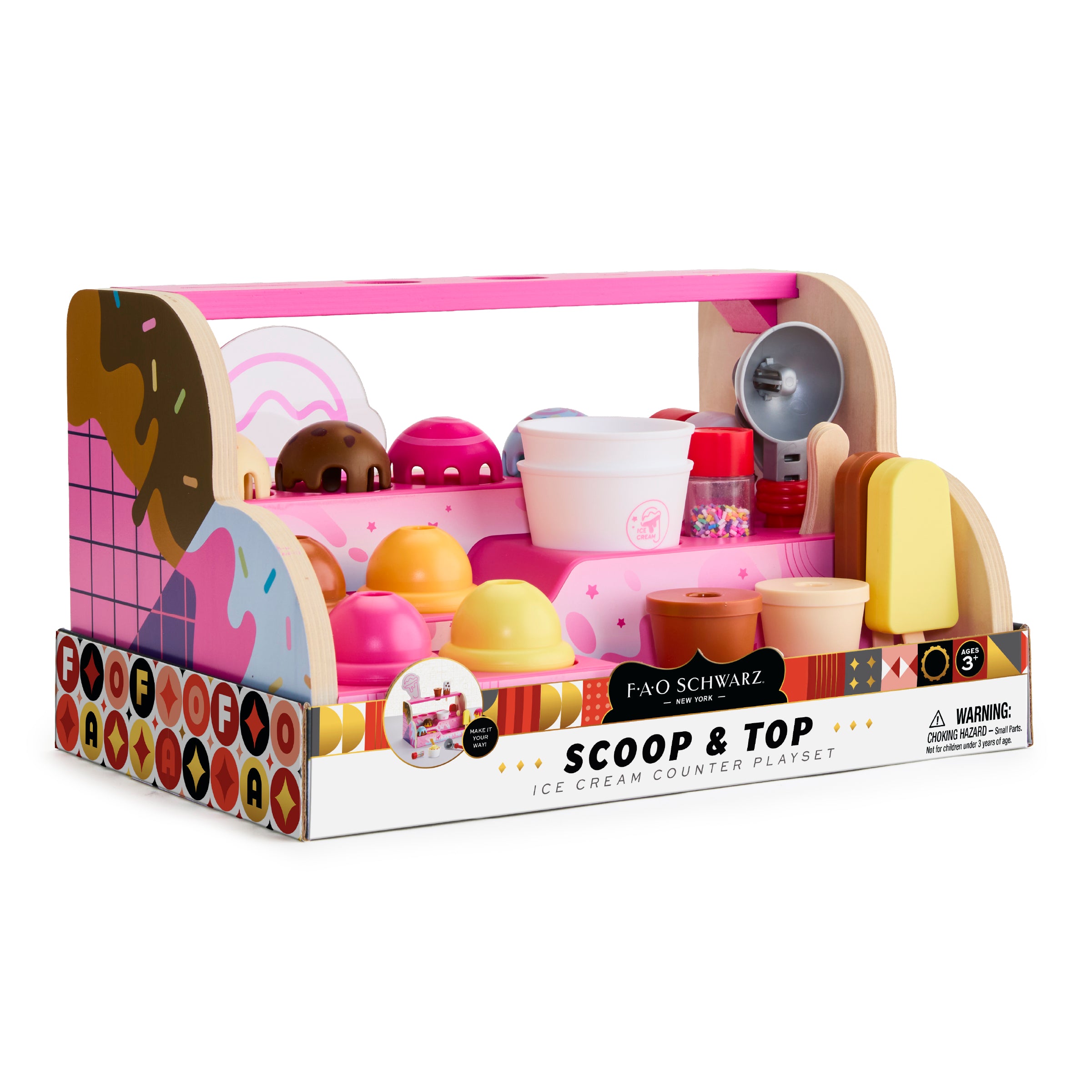 Alternative view of Pretend Play Scoop & Top Ice Cream Counter Playset