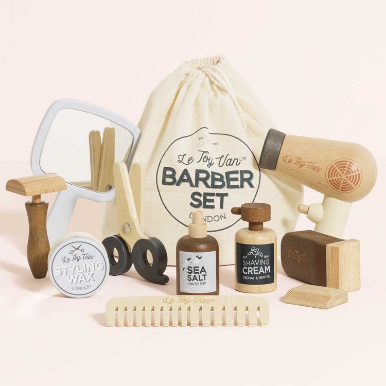 Pretend Play Wooden Hairdresser & Barber Kit - 12 Pieces - Image 7