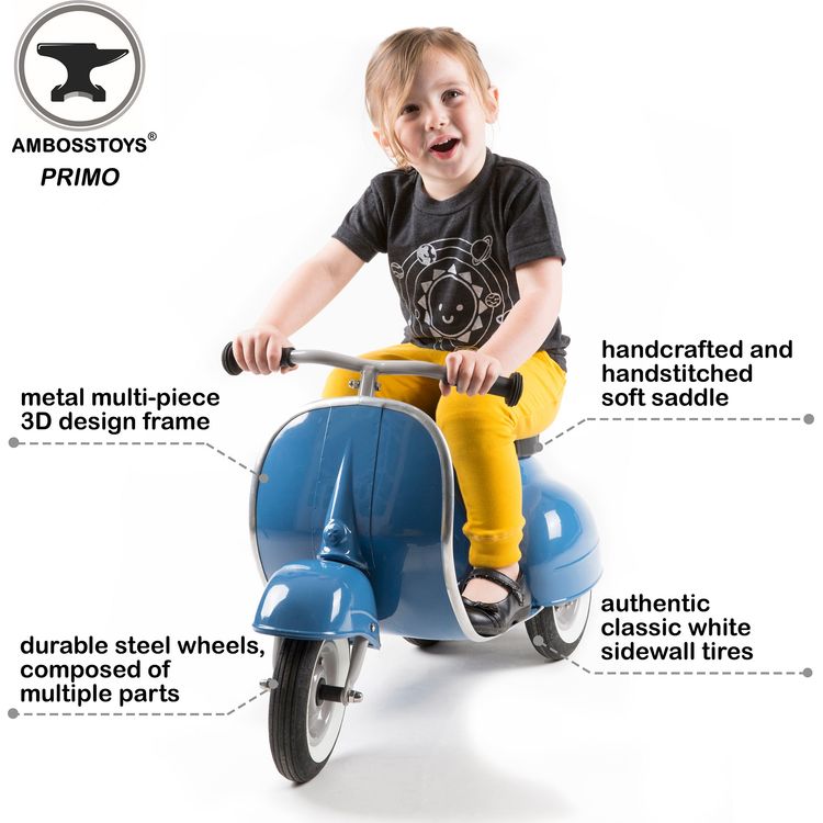 Primo Classic Ride-On Scooter - Blue - Image 10